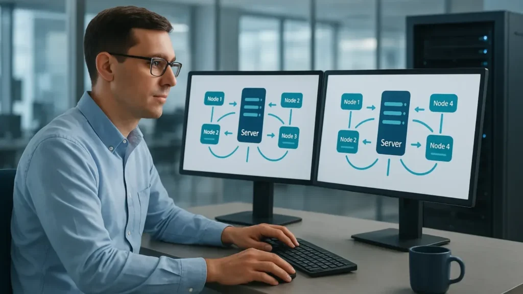 Node Server Communication in Cooperative Multi-Node Storage