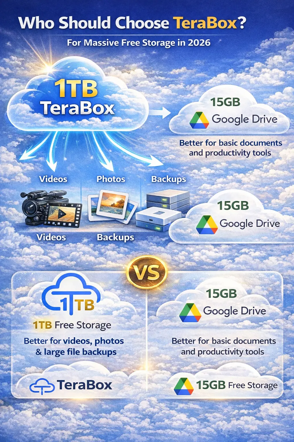 Terabox vs Gogle Drive